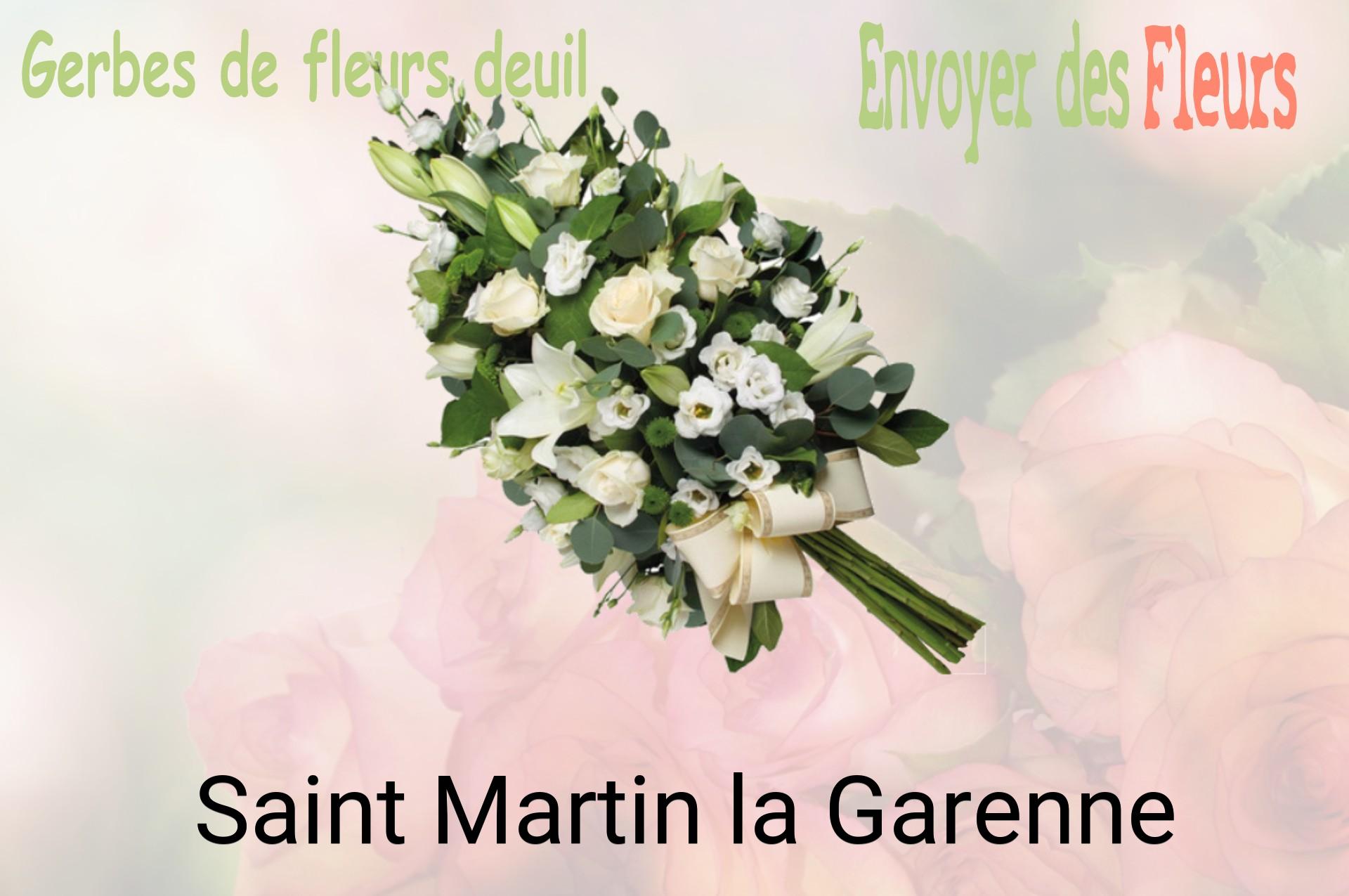 Gerbe de fleurs de deuil livrée à Saint-Martin-la-Garenne